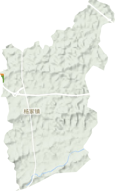 杨家镇地形地图