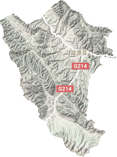 湟源县地形地图