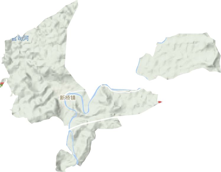 新桥镇地形地图