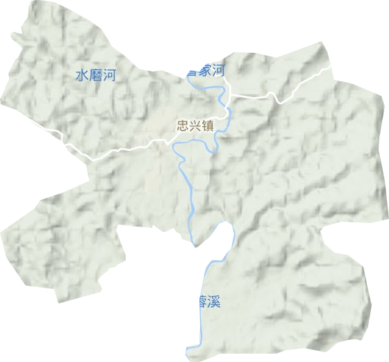 忠兴镇地形地图