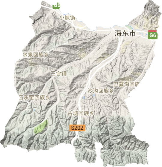 平安区地形地图