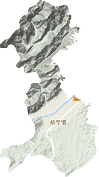 桑枣镇地形地图