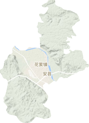 花荄镇地形地图