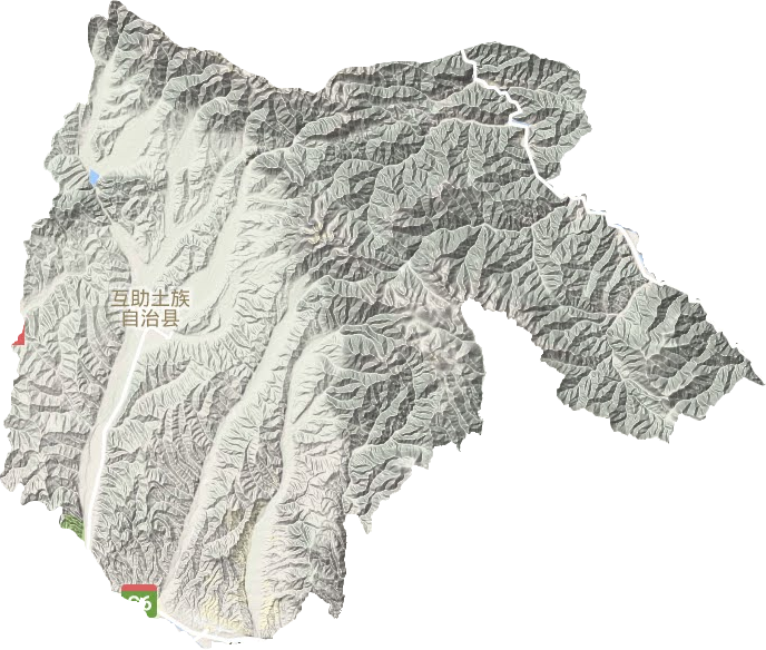 互助县地形地图