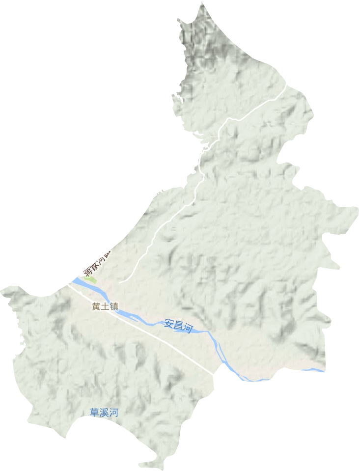 黄土镇地形地图