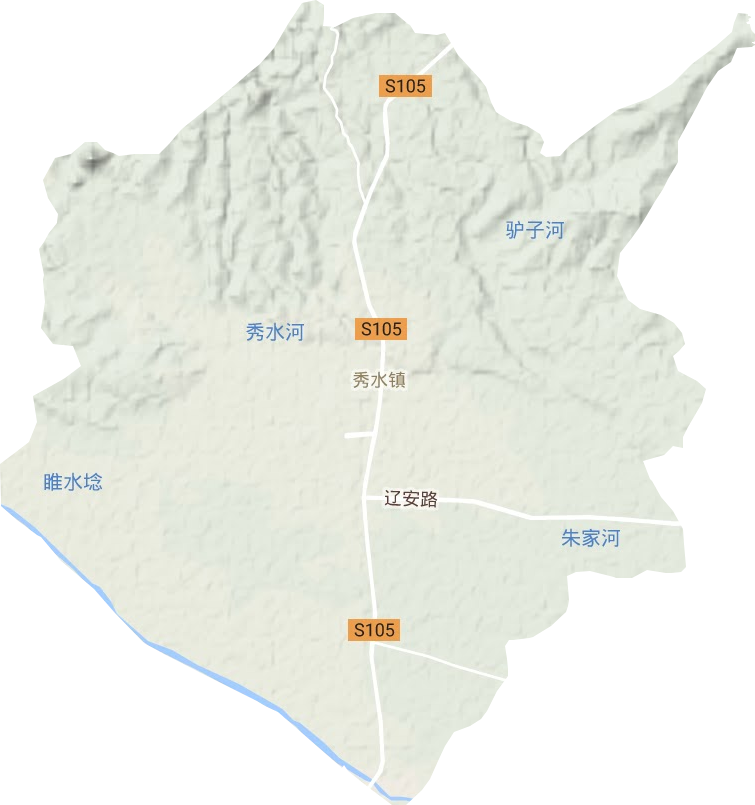 秀水镇地形地图