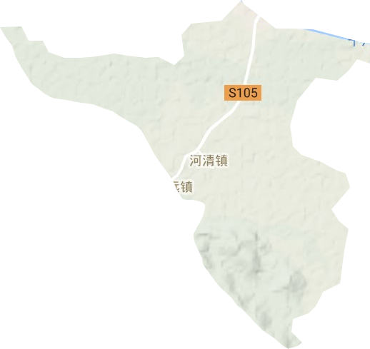 河清镇地形地图