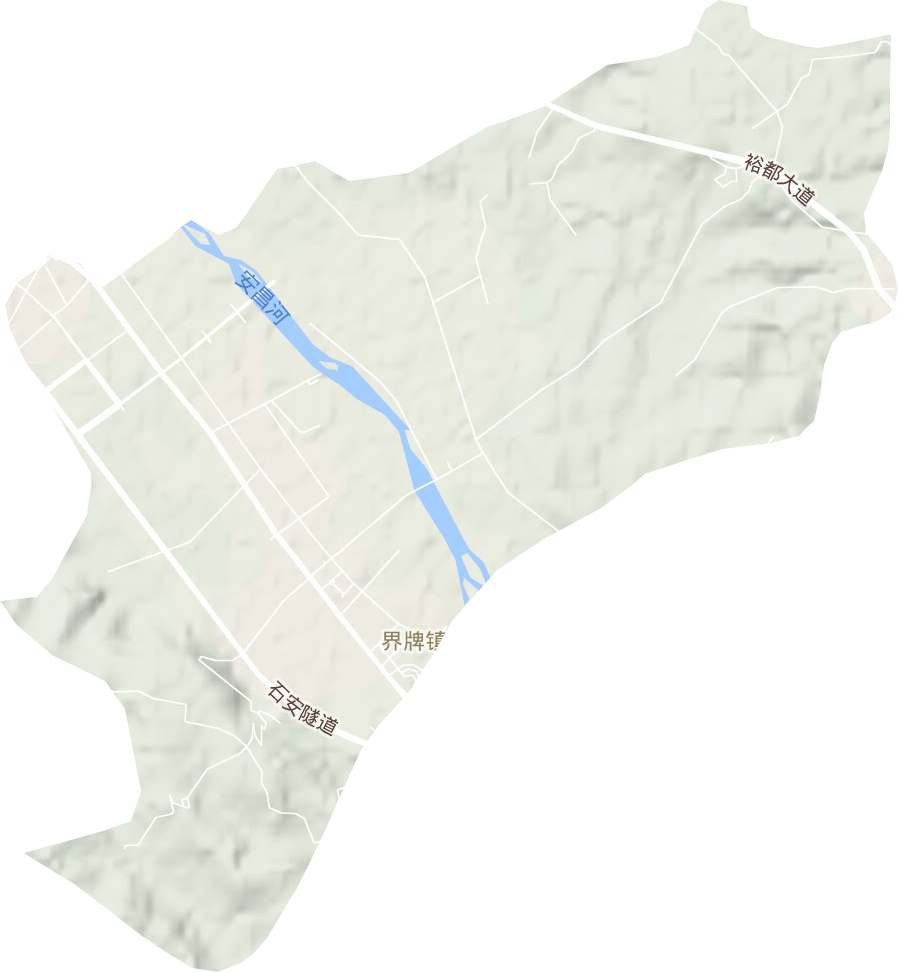 界牌镇地形地图