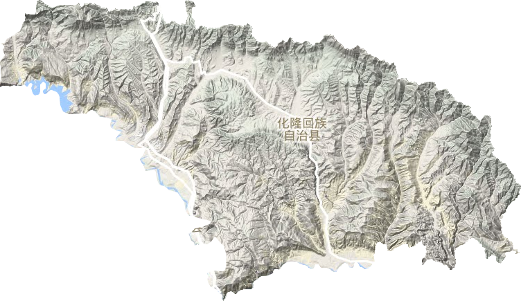 化隆县地形地图