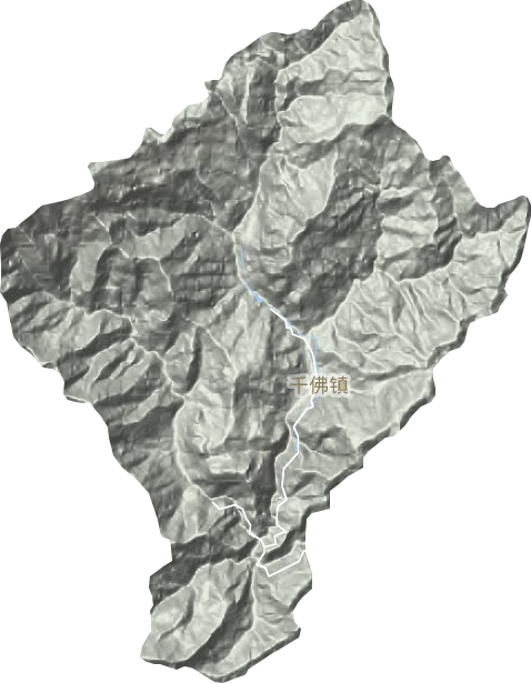 千佛镇地形地图