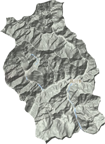 高川乡地形地图
