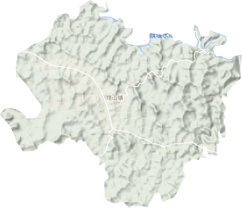 塔山镇地形地图