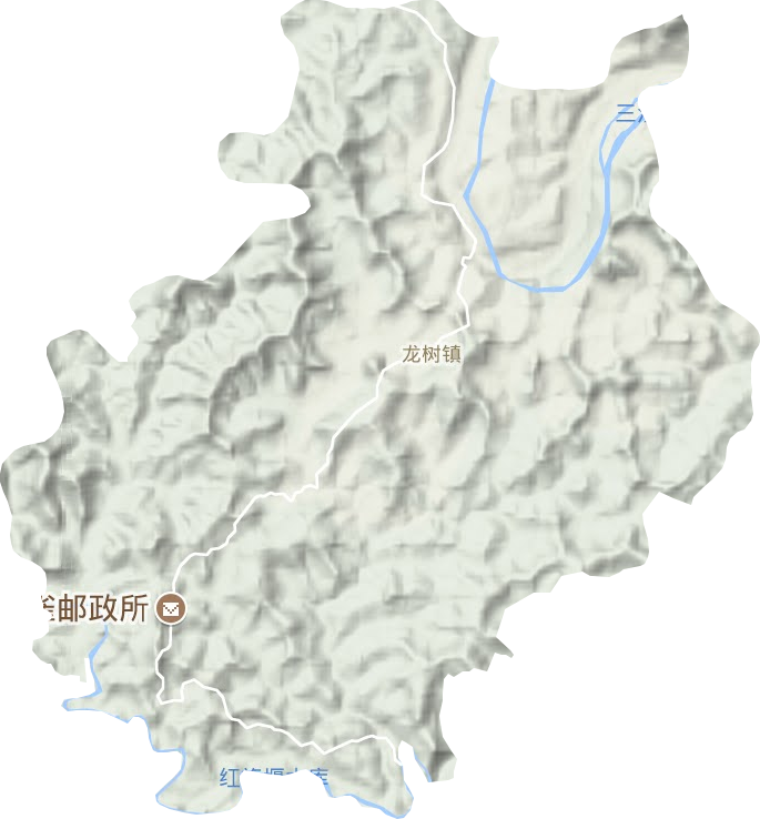 龙树镇地形地图