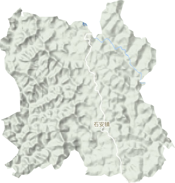 石安镇地形地图