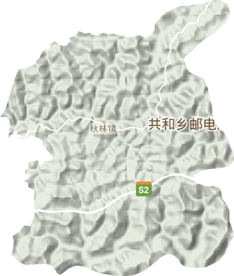 秋林镇地形地图