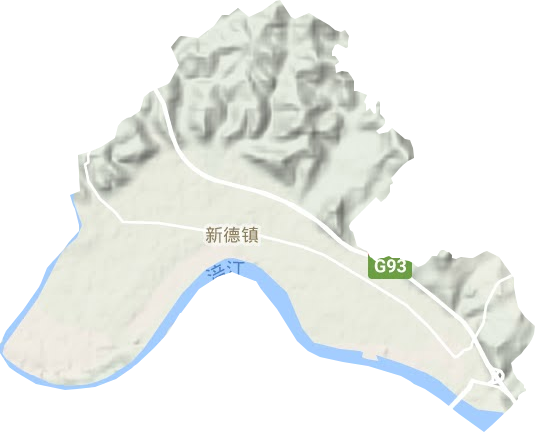 新德镇地形地图