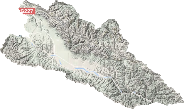 门源县地形地图