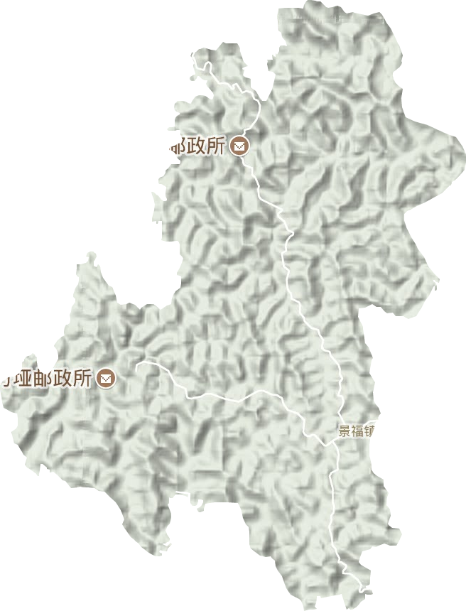 景福镇地形地图