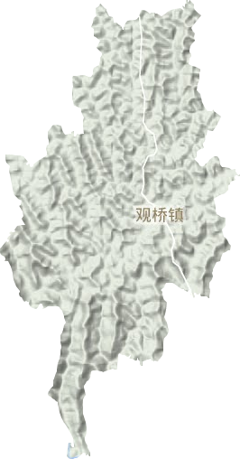 观桥镇地形地图