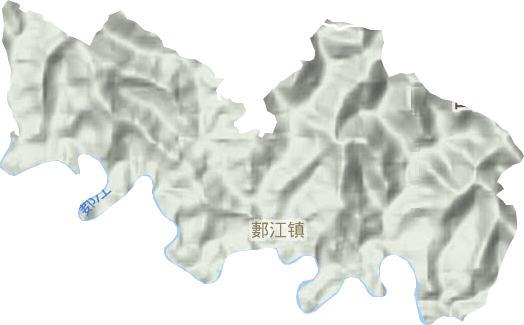 郪江镇地形地图