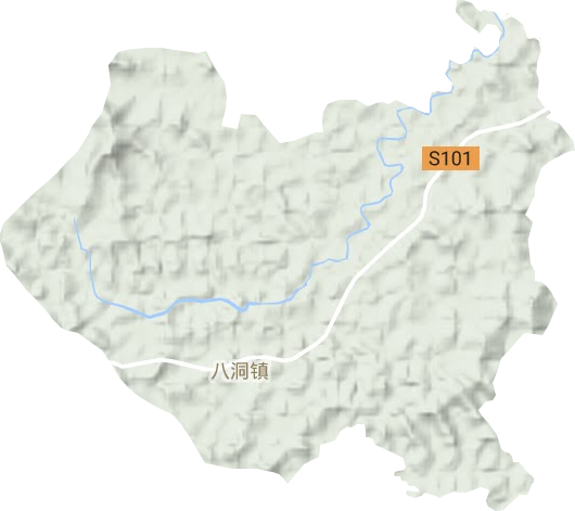 八洞镇地形地图