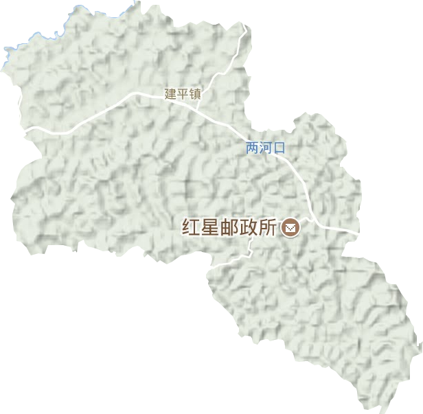 建平镇地形地图