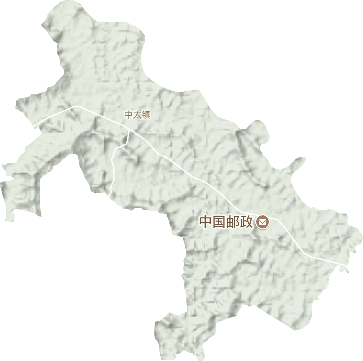 中太镇地形地图