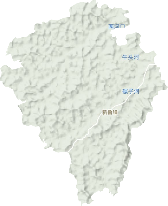 新鲁镇地形地图