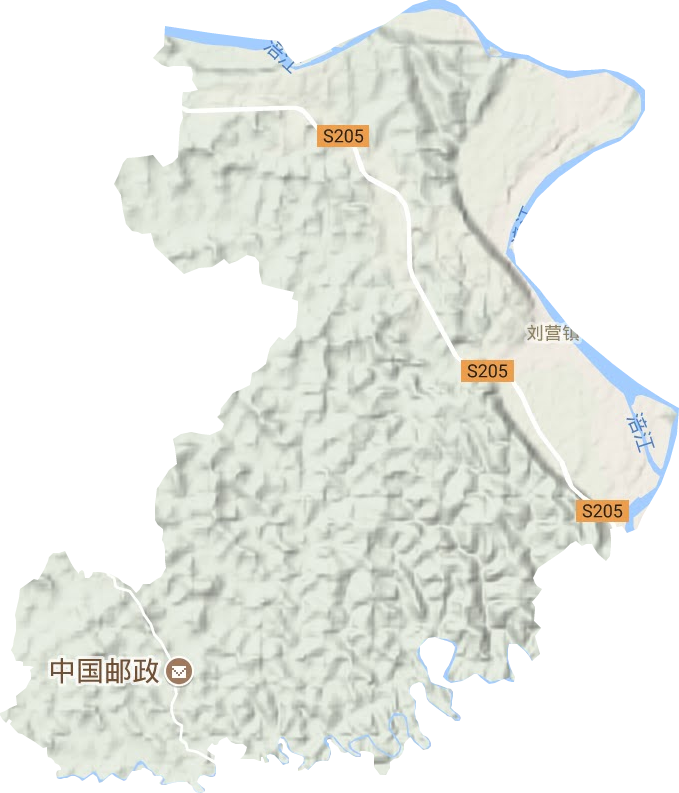 刘营镇地形地图