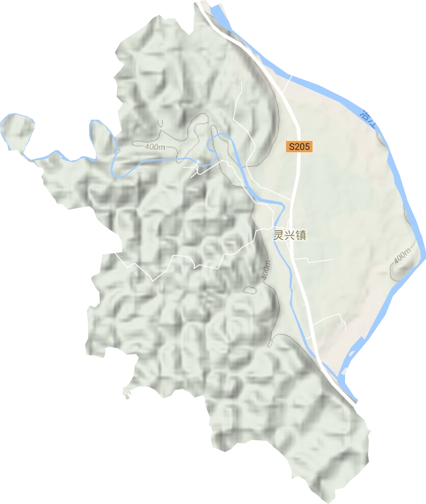 灵兴镇地形地图