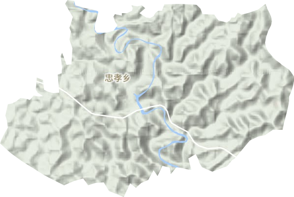 忠孝乡地形地图