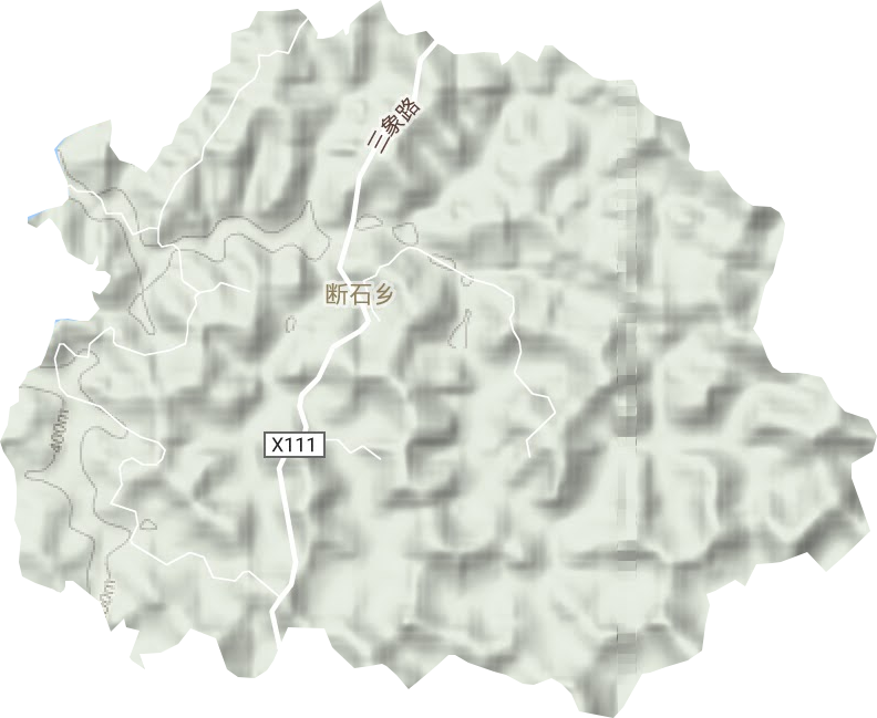 断石乡地形地图