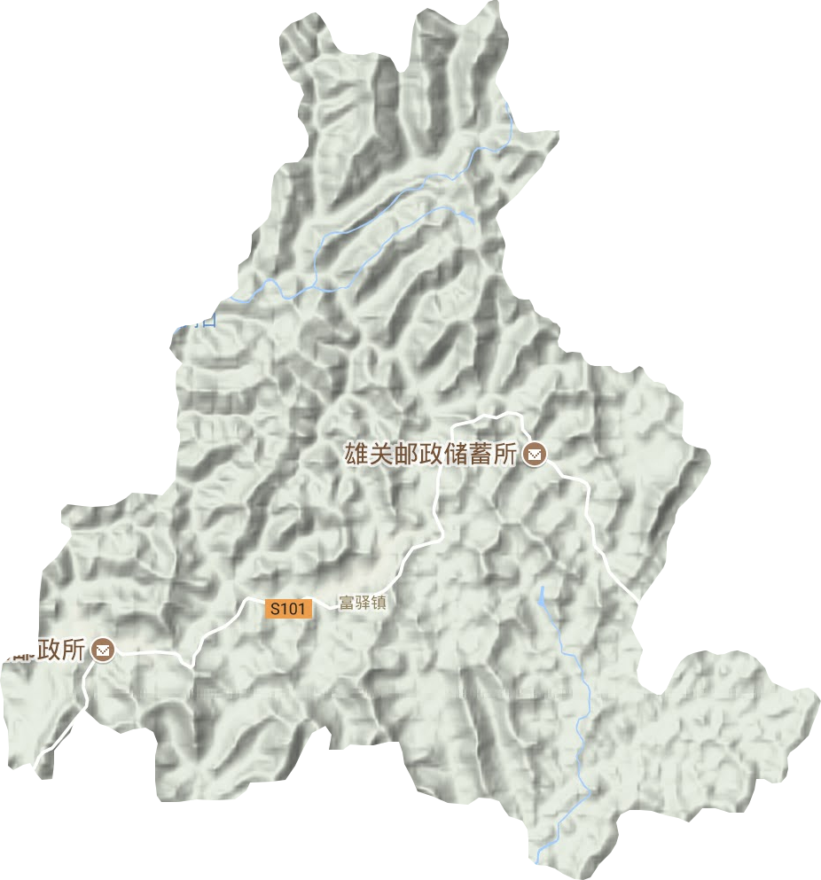 富驿镇地形地图