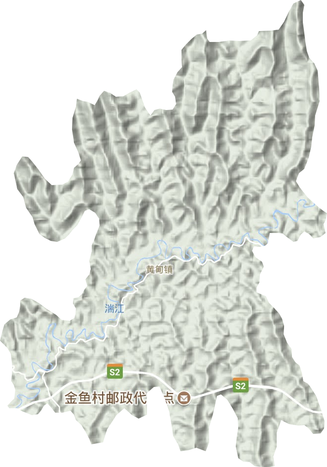 黄甸镇地形地图