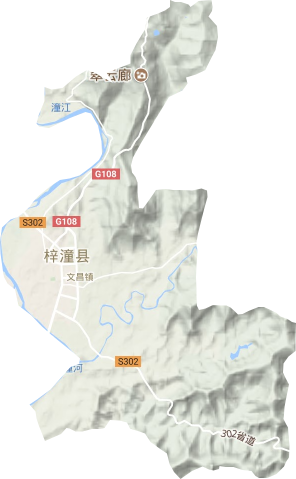 文昌镇地形地图