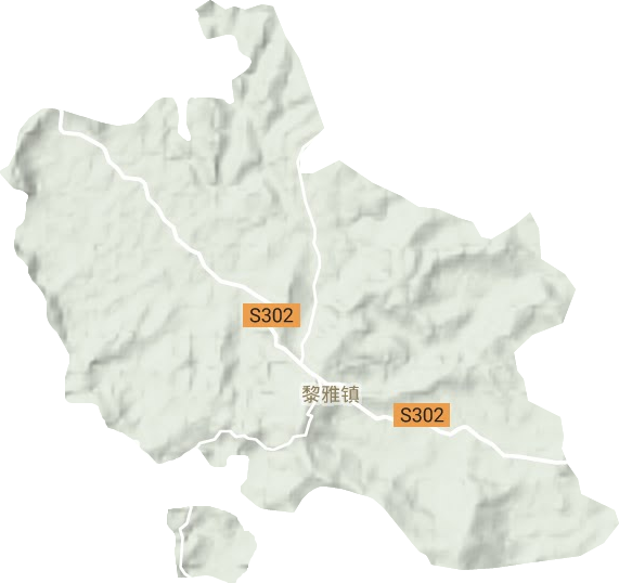 黎雅镇地形地图