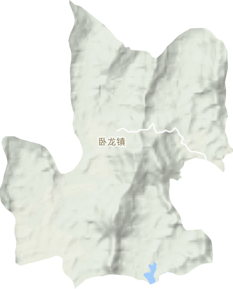 卧龙镇地形地图