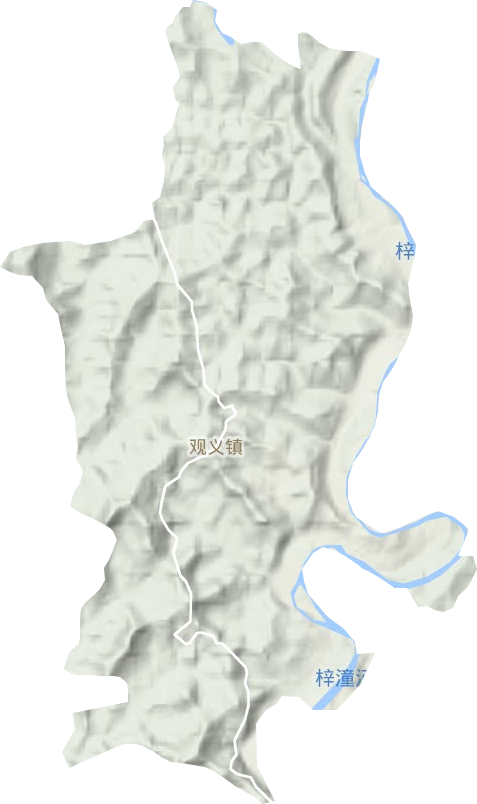 观义镇地形地图