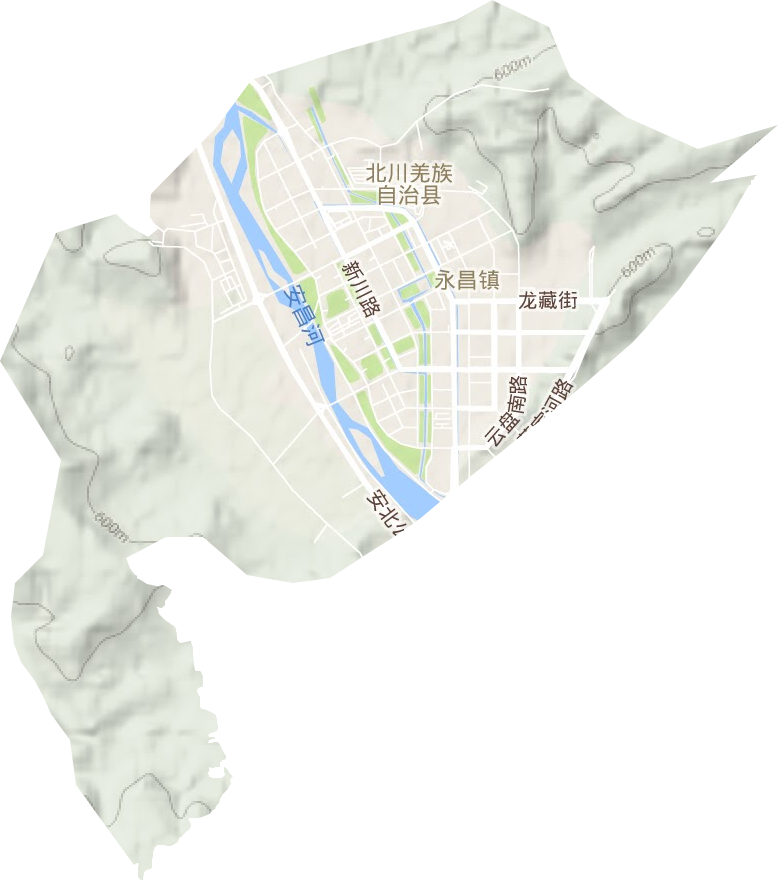 永昌镇地形地图
