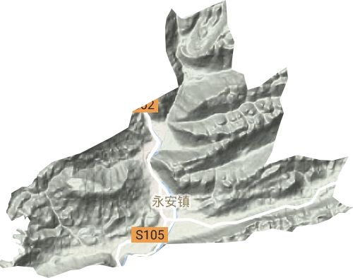 永安镇地形地图