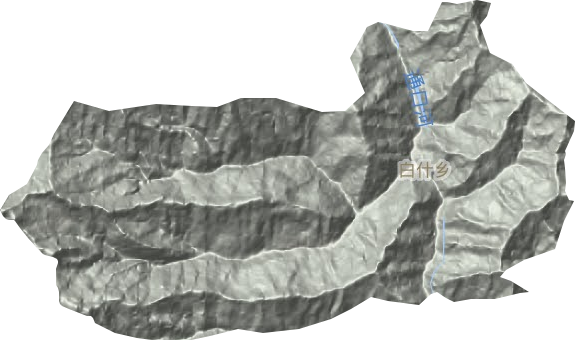白什乡地形地图