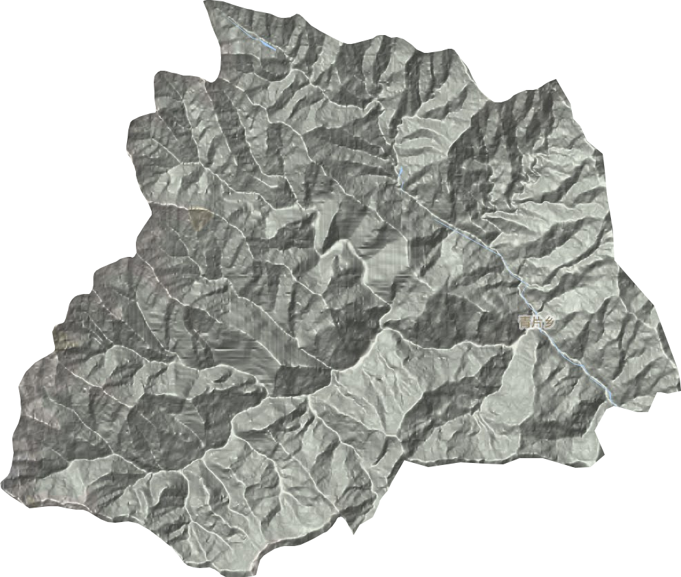 青片乡地形地图