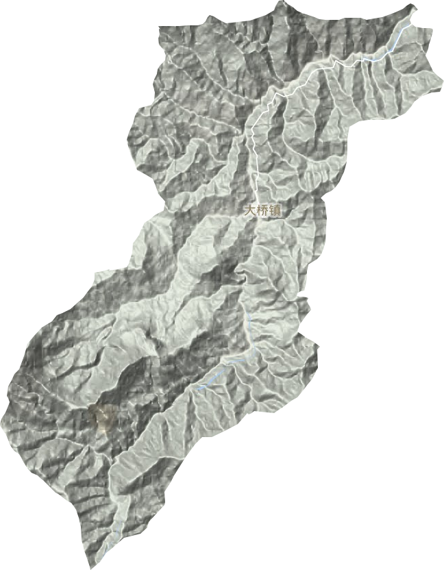 大桥镇地形地图