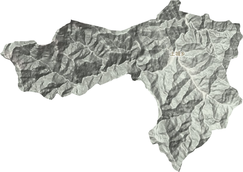 土城藏族乡地形地图