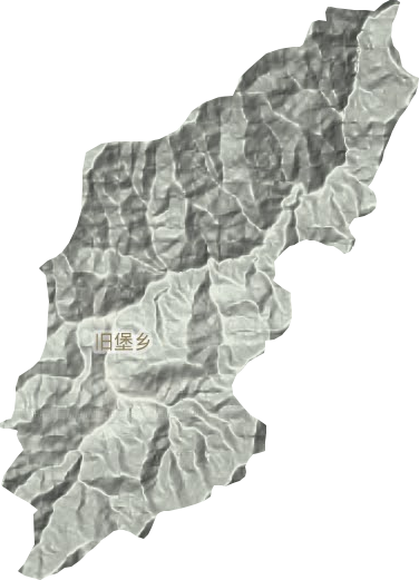 旧堡羌族乡地形地图