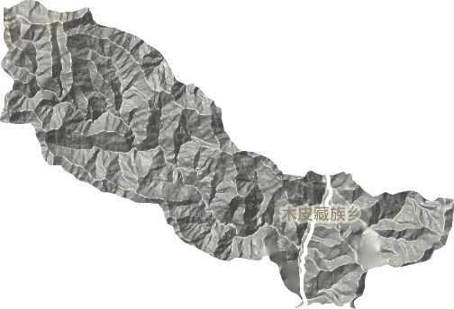 木皮藏族乡地形地图