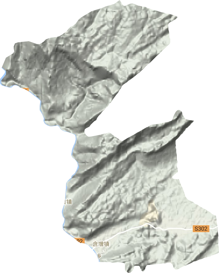 含增镇地形地图