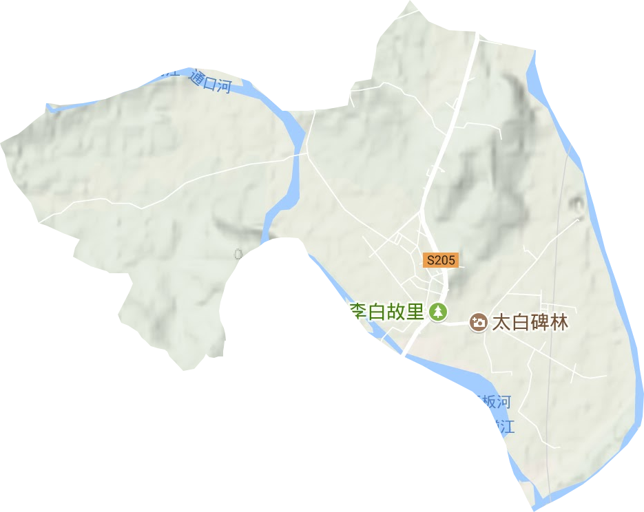 青莲镇地形地图