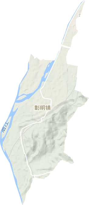彰明镇地形地图
