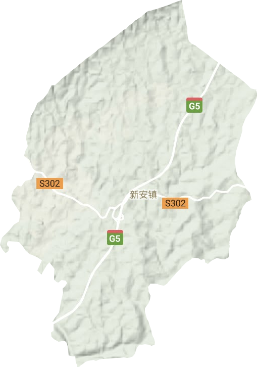 新安镇地形地图